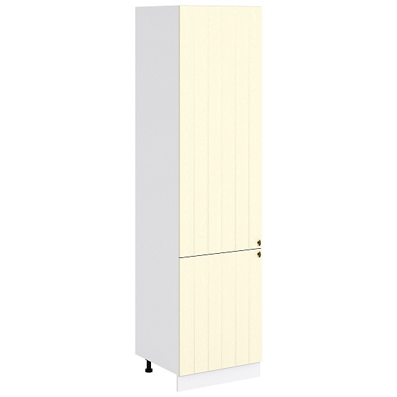 Шкаф пенал высокий под холодильник с боковинами ЛДСП Кухня Прованс 600 мм Белый - Ваниль